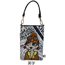 画像をギャラリービューアに読み込む, 携帯・スマホ ポシェット GOSSIP 英字柄 Lita リタちゃん 0022-11