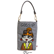 画像をギャラリービューアに読み込む, 携帯・スマホ ポシェット GOSSIP 英字柄 Lita リタちゃん 0022-11