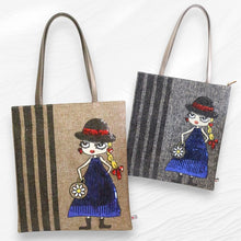 画像をギャラリービューアに読み込む, トートバッグ 縦型 ブラックハット LITA リタちゃん A039D