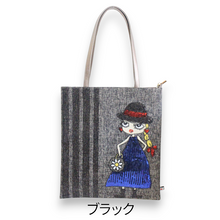 画像をギャラリービューアに読み込む, トートバッグ 縦型 ブラックハット LITA リタちゃん A039D