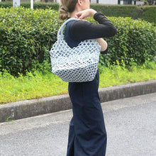 画像をギャラリービューアに読み込む, トートバッグ ハンドメイド 編みバッグ v1020