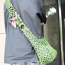 画像をギャラリービューアに読み込む, ショルダー ハンド トート 3wayバッグ ハンドメイド 編みバッグ v1011