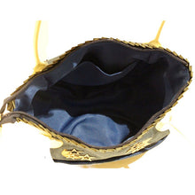 画像をギャラリービューアに読み込む, ハンドバッグ 牛革×デニム 星モチーフ