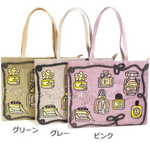 画像をギャラリービューアに読み込む, トートバッグ 香水モチーフ 横型