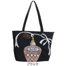 画像をギャラリービューアに読み込む, トートバッグ 香水モチーフ スパンコール