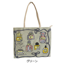 画像をギャラリービューアに読み込む, トートバッグ 香水モチーフ 横型